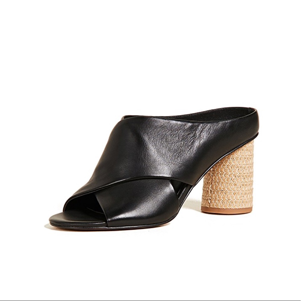 Milo Chic Crisscross Peep Toe Espadrille Heel Mule - Picture 5 of 5
